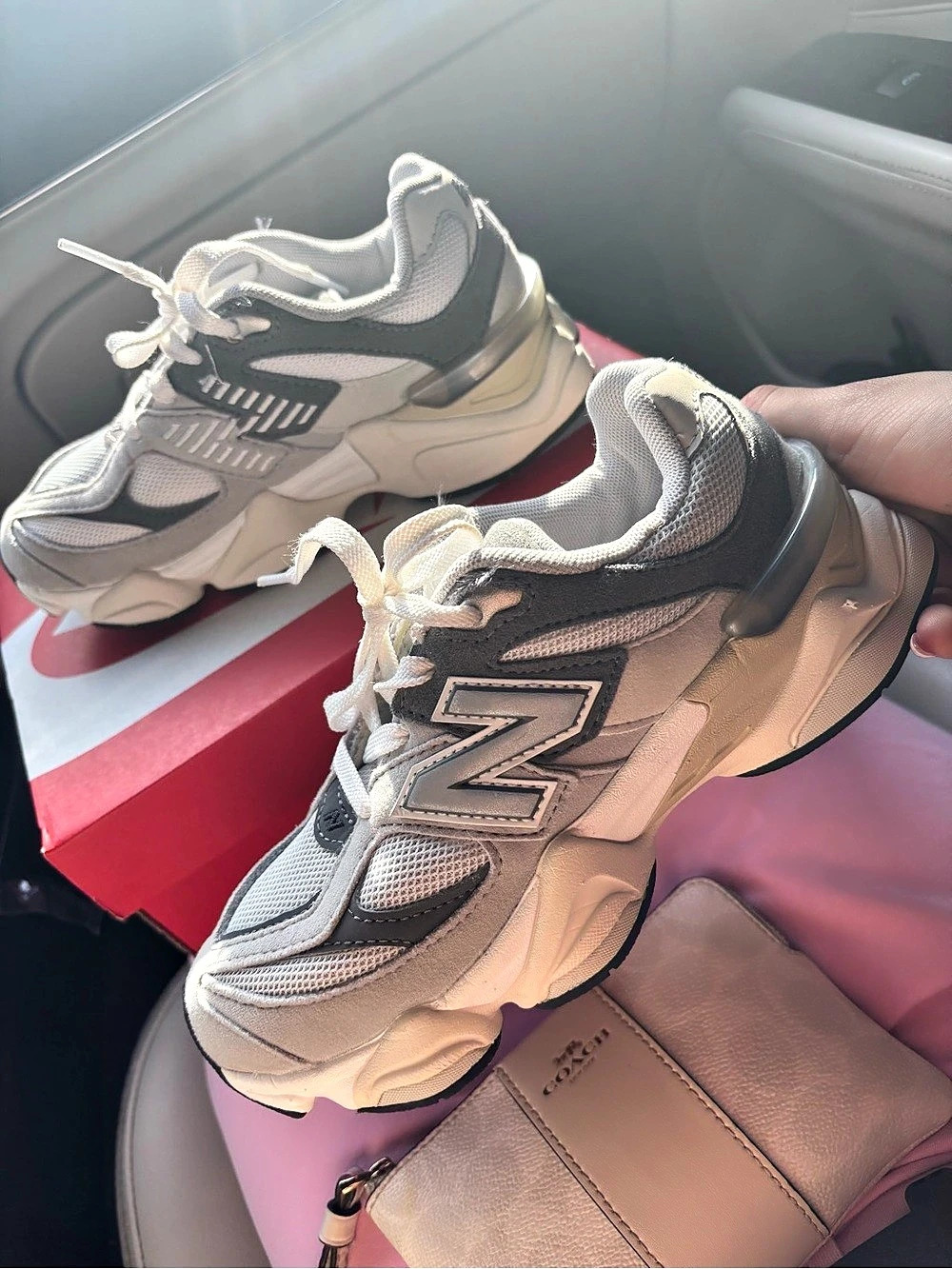 New Balance 9060 Sea Salt White & Gray Sneakers